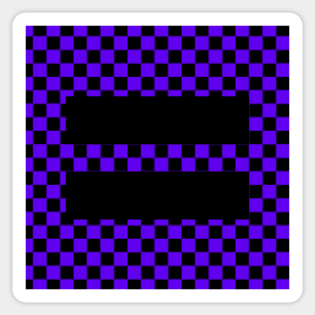 Checkerboard Equality purple Sticker by silversurfer2000
